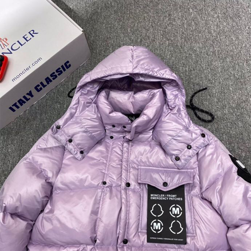 Moncler Anthemyx Short Down Jacket In Light Lilac - 