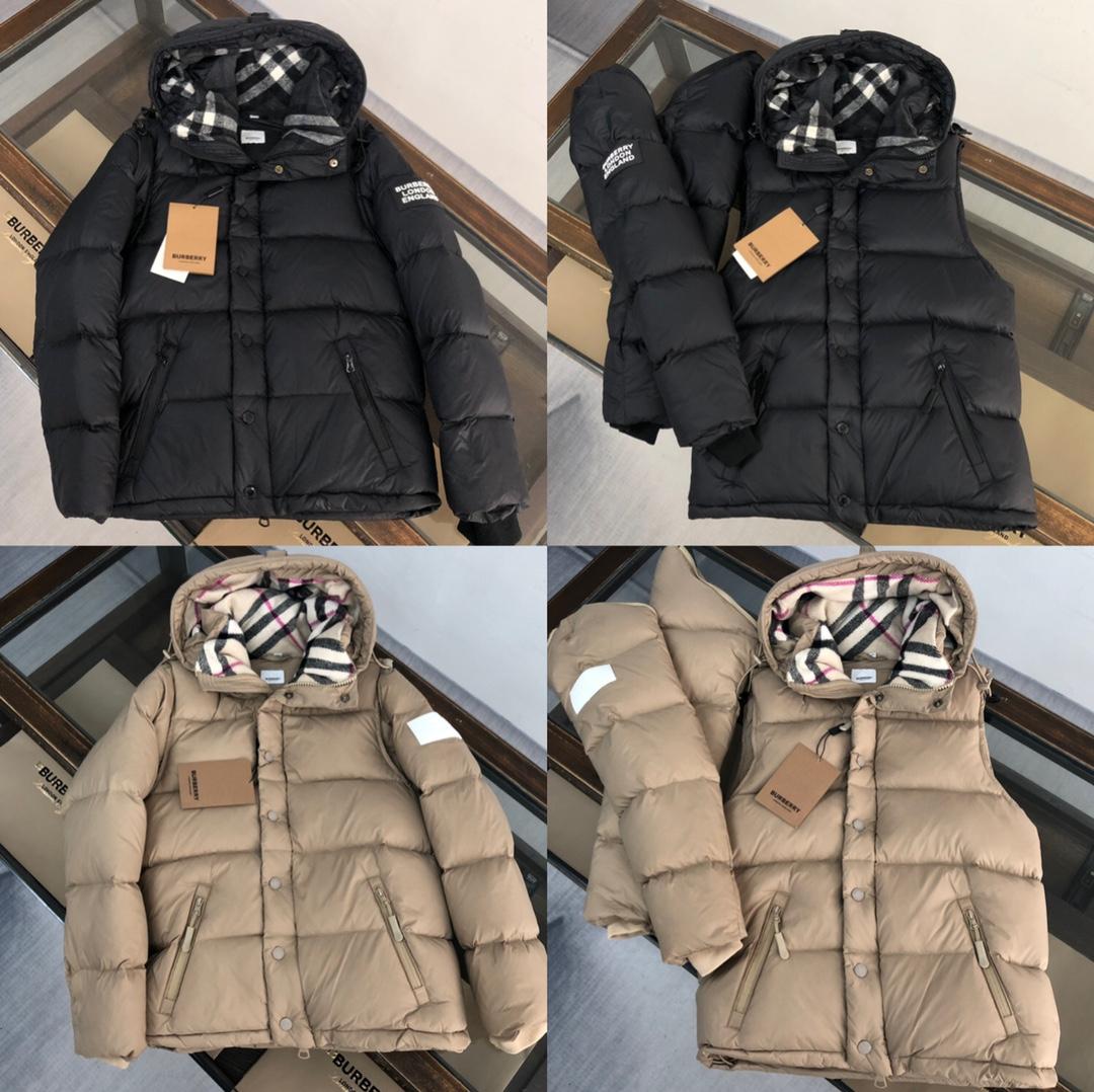 Burberry Logo Print Down Jacket - 