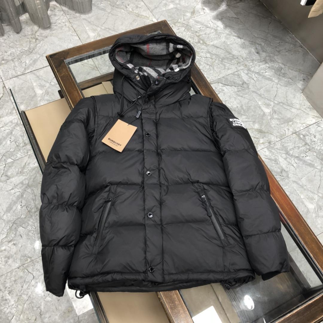 Burberry Logo Print Down Jacket - 