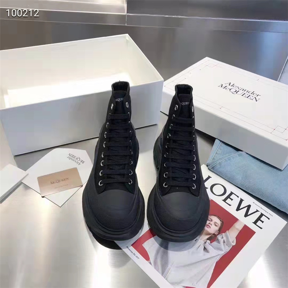 Alexander Mqueen  Black High Top Sneakers - 