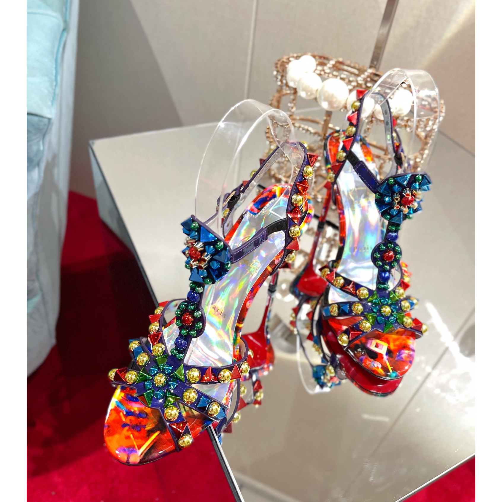 Christian Louboutin Multicolor Sandal（10cm Heel Height） - 