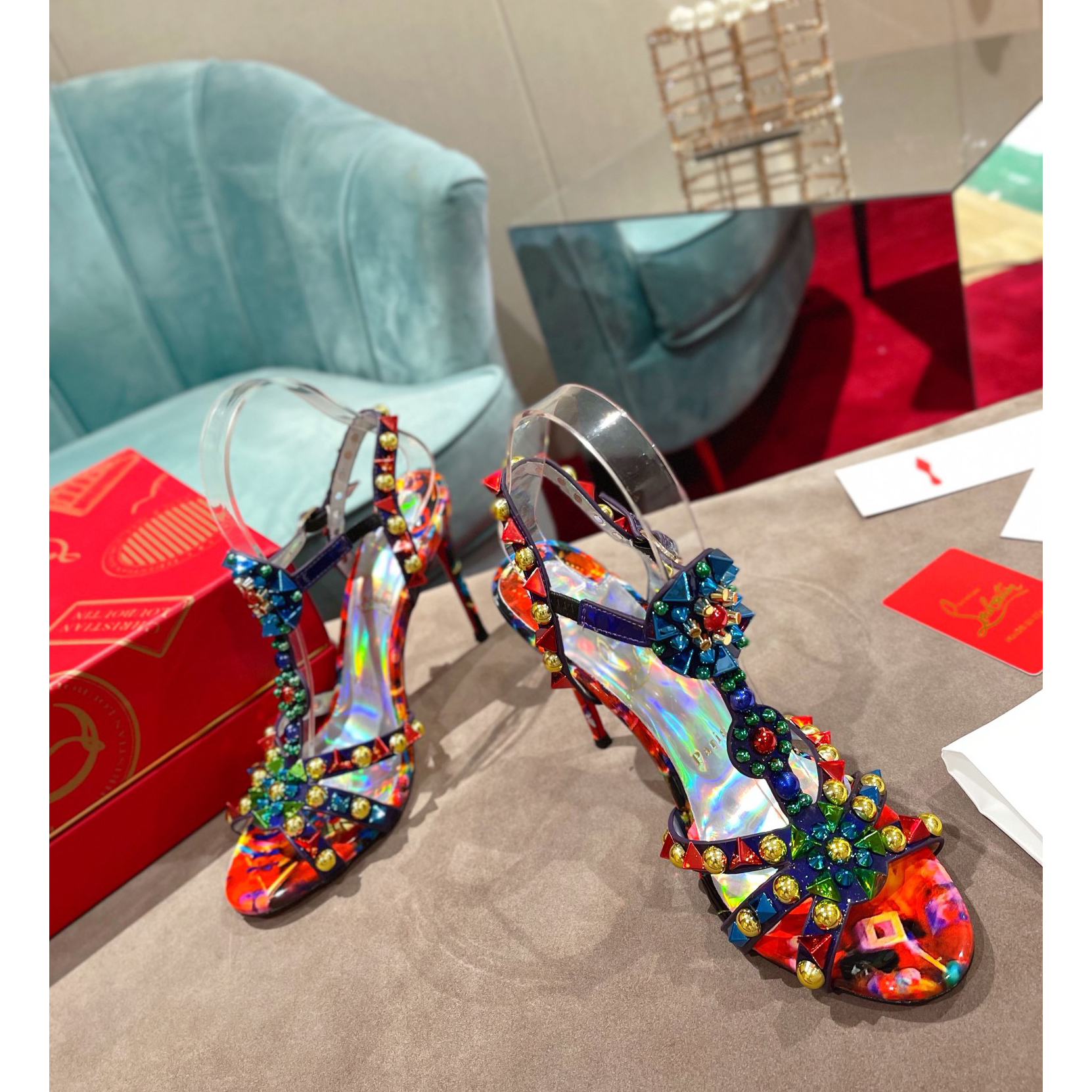 Christian Louboutin Multicolor Sandal（10cm Heel Height） - 