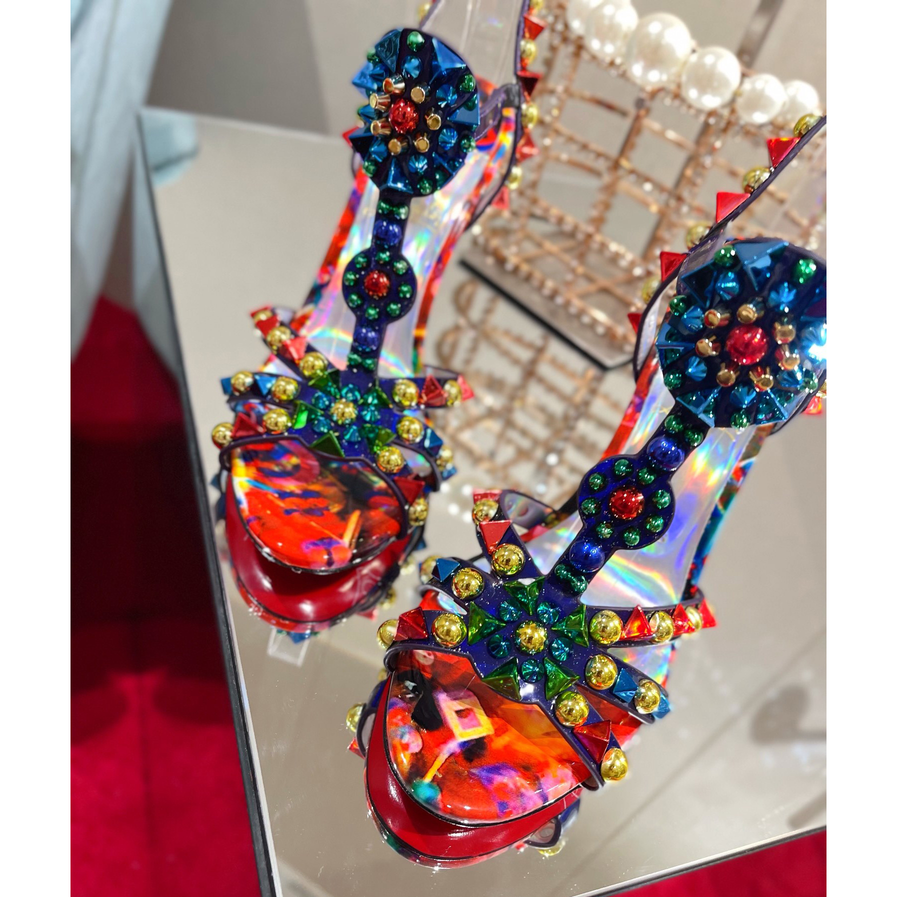 Christian Louboutin Multicolor Sandal（10cm Heel Height） - 