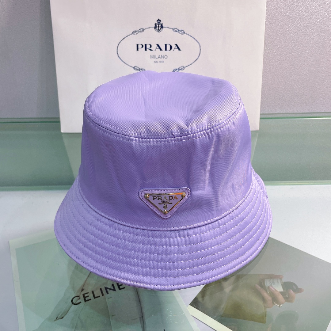 Prada Canvas Bucket Hat - 