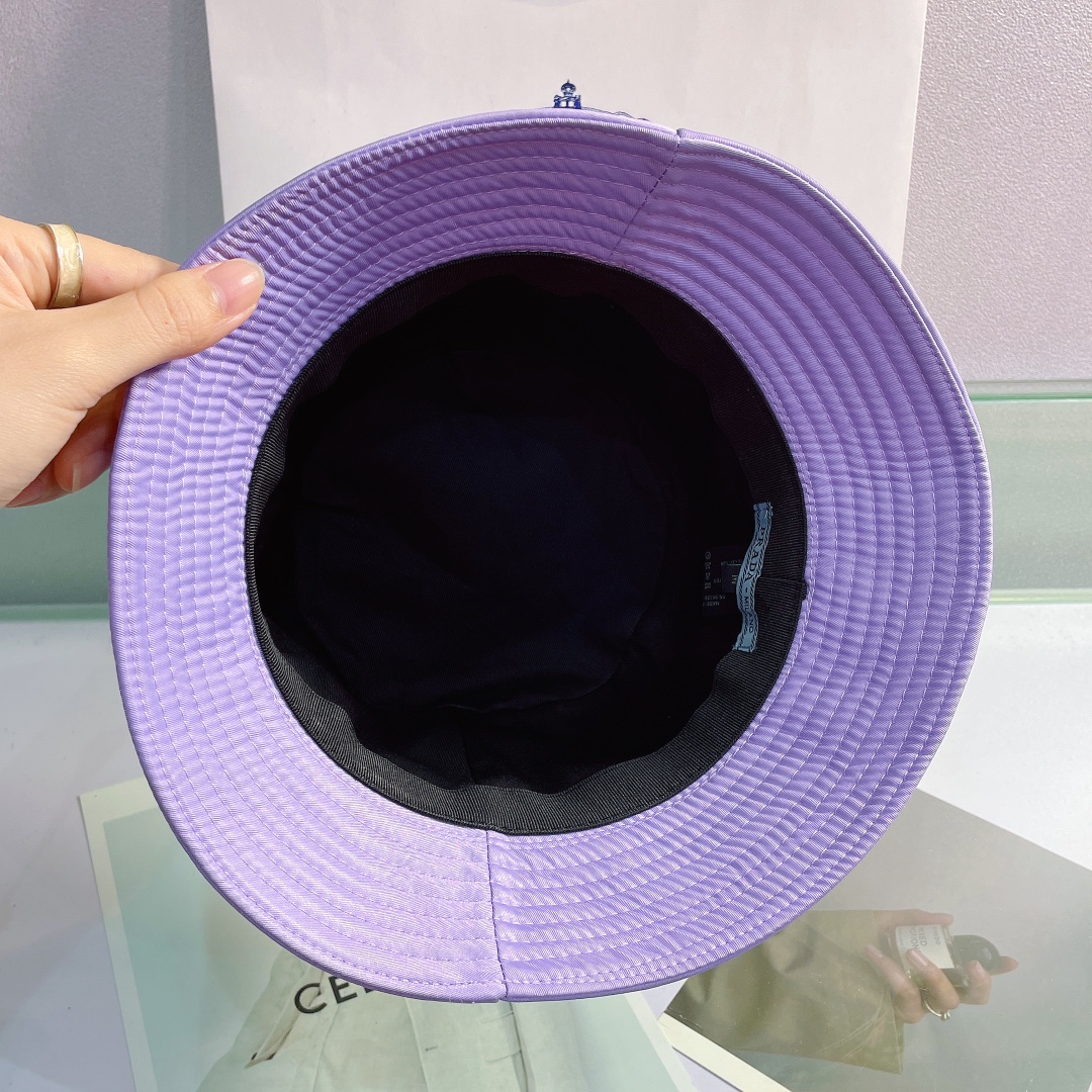 Prada Canvas Bucket Hat - 