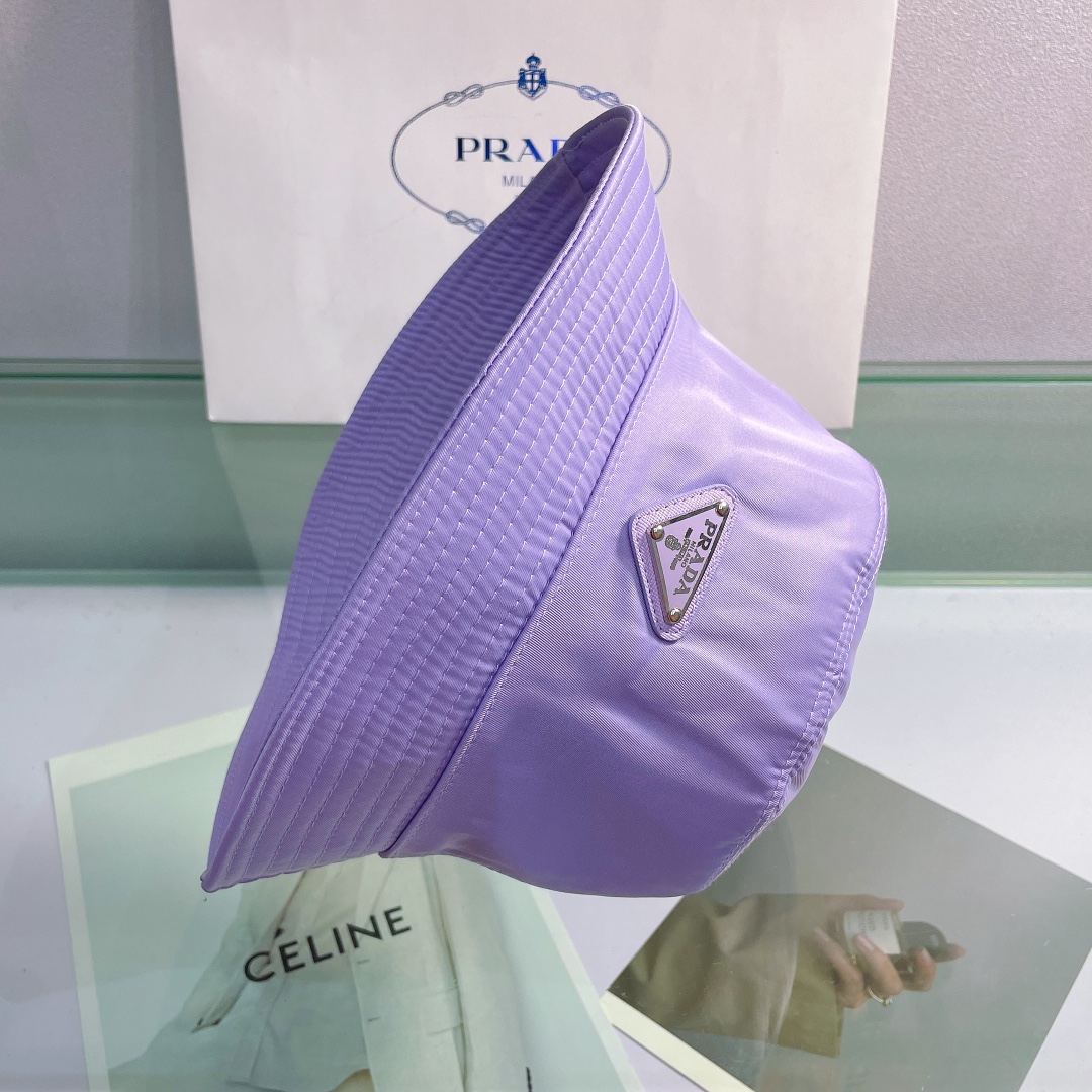 Prada Canvas Bucket Hat - 