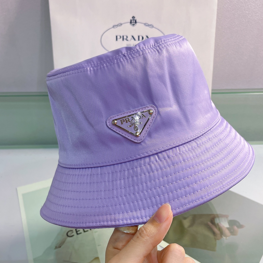 Prada Canvas Bucket Hat - 