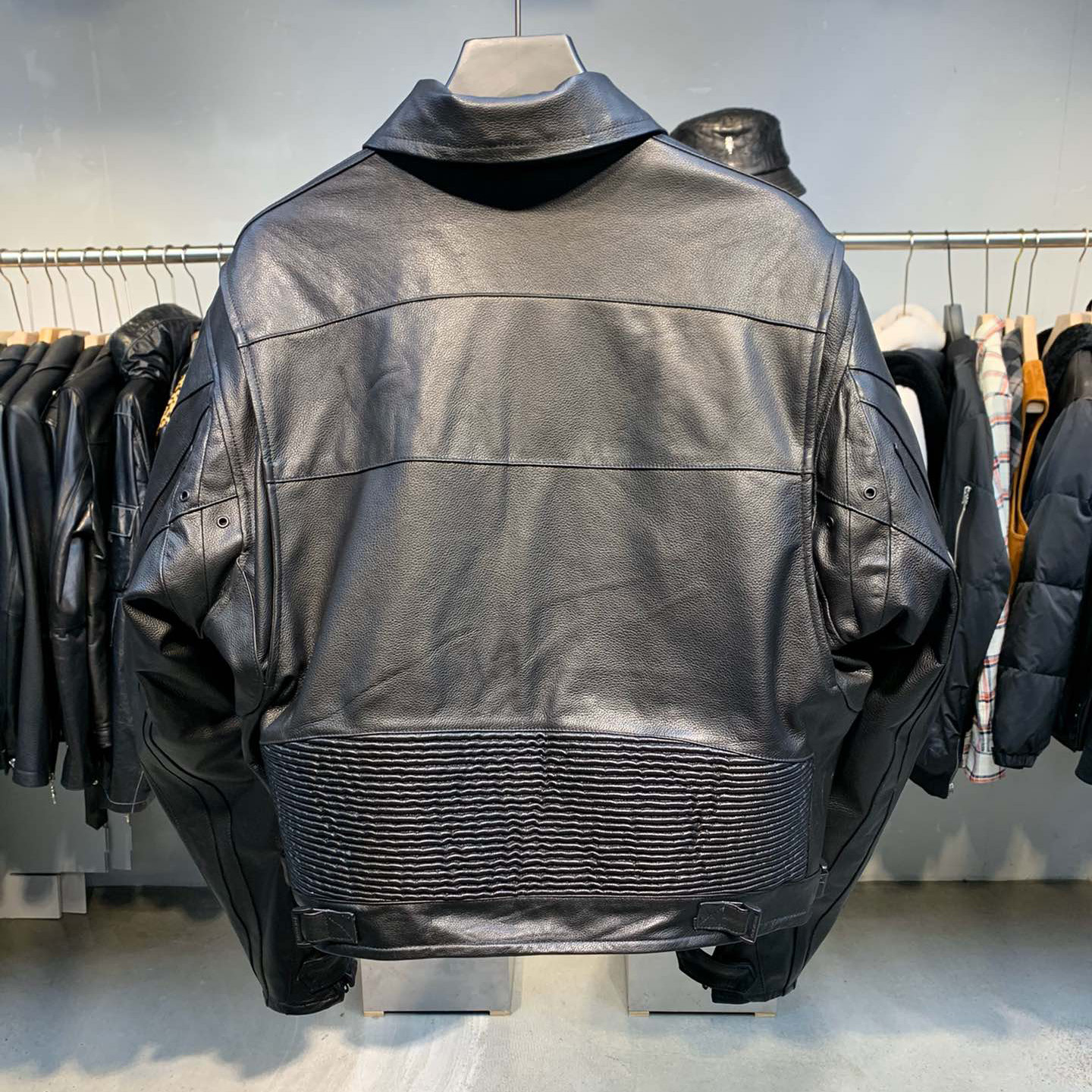 Balenciaga Upcycled Biker Jacket In Black Calfskin - 