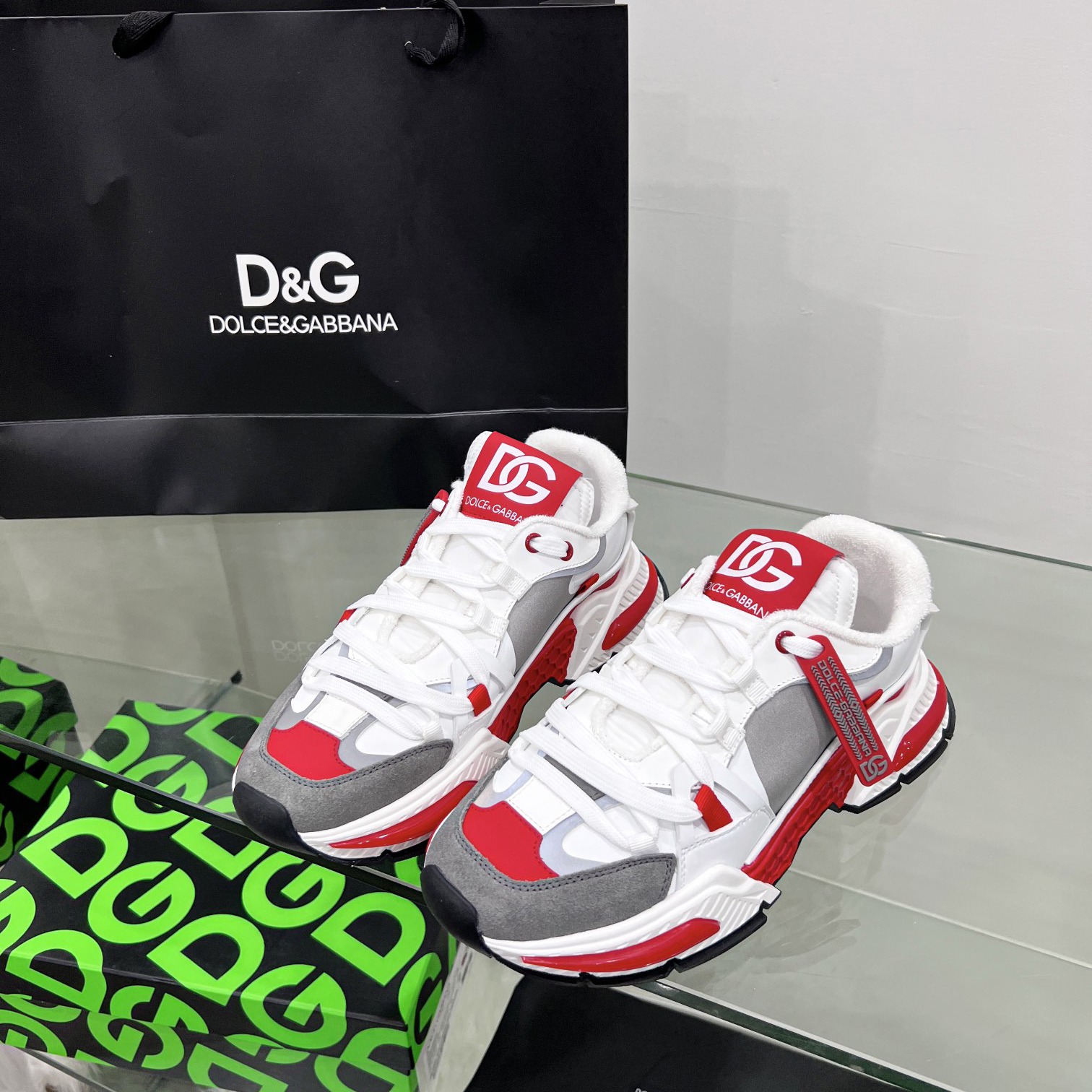 Dolce & Gabbana Mixed-Material Airmaster Sneakers - 