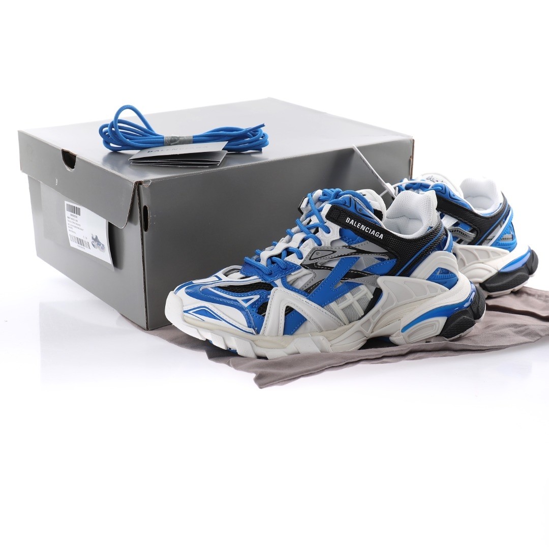 Balenciaga Track 2.0 Blue White Sneaker - 