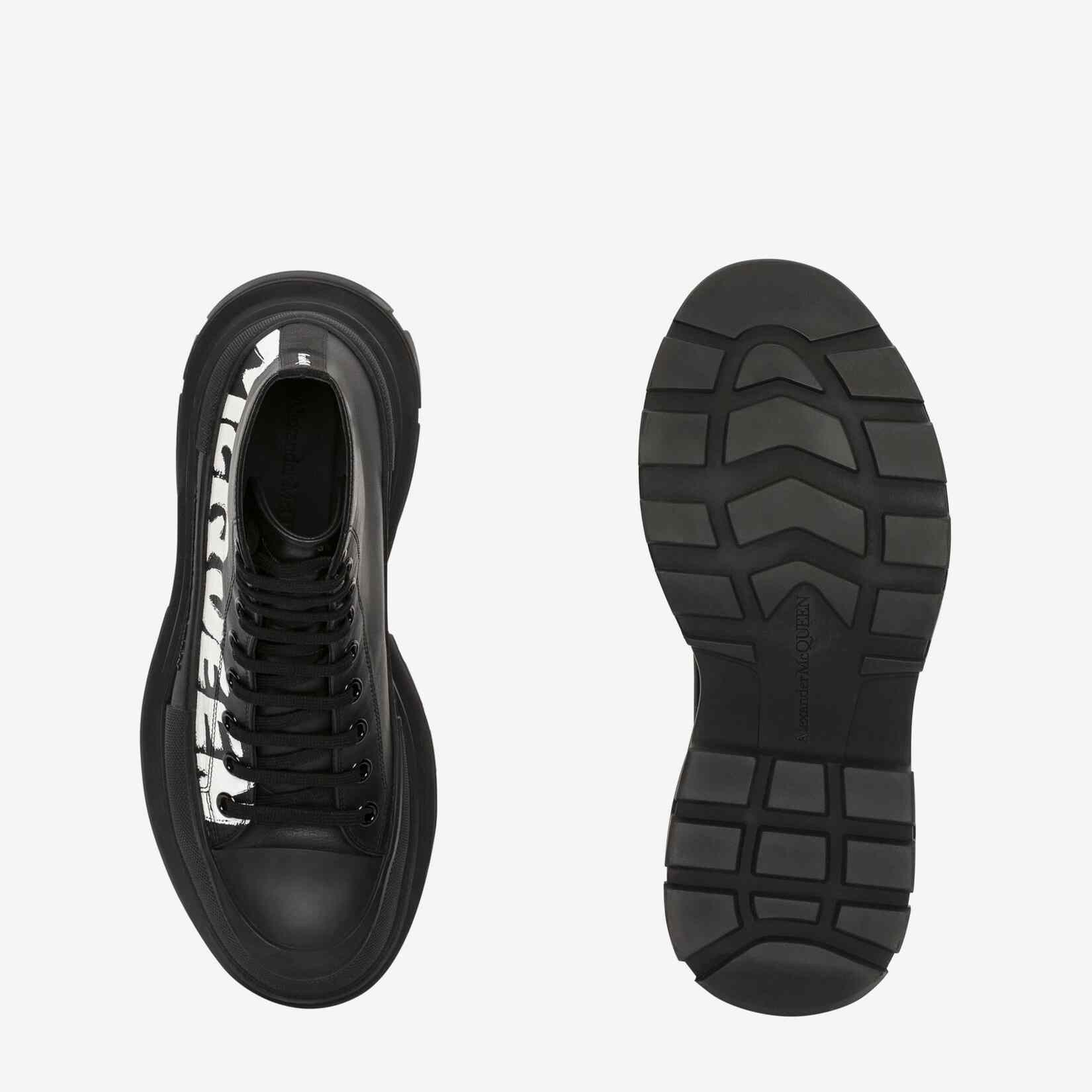 Alexander Mqueen Tread Slick Boot In Black/White - 