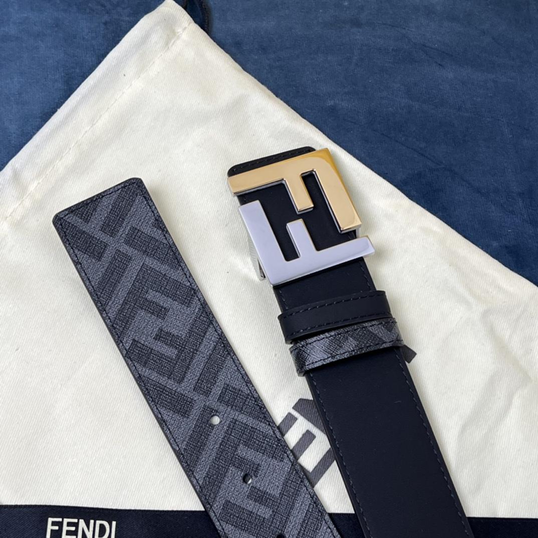 Fendi Reversible Black Leather Belt  - 
