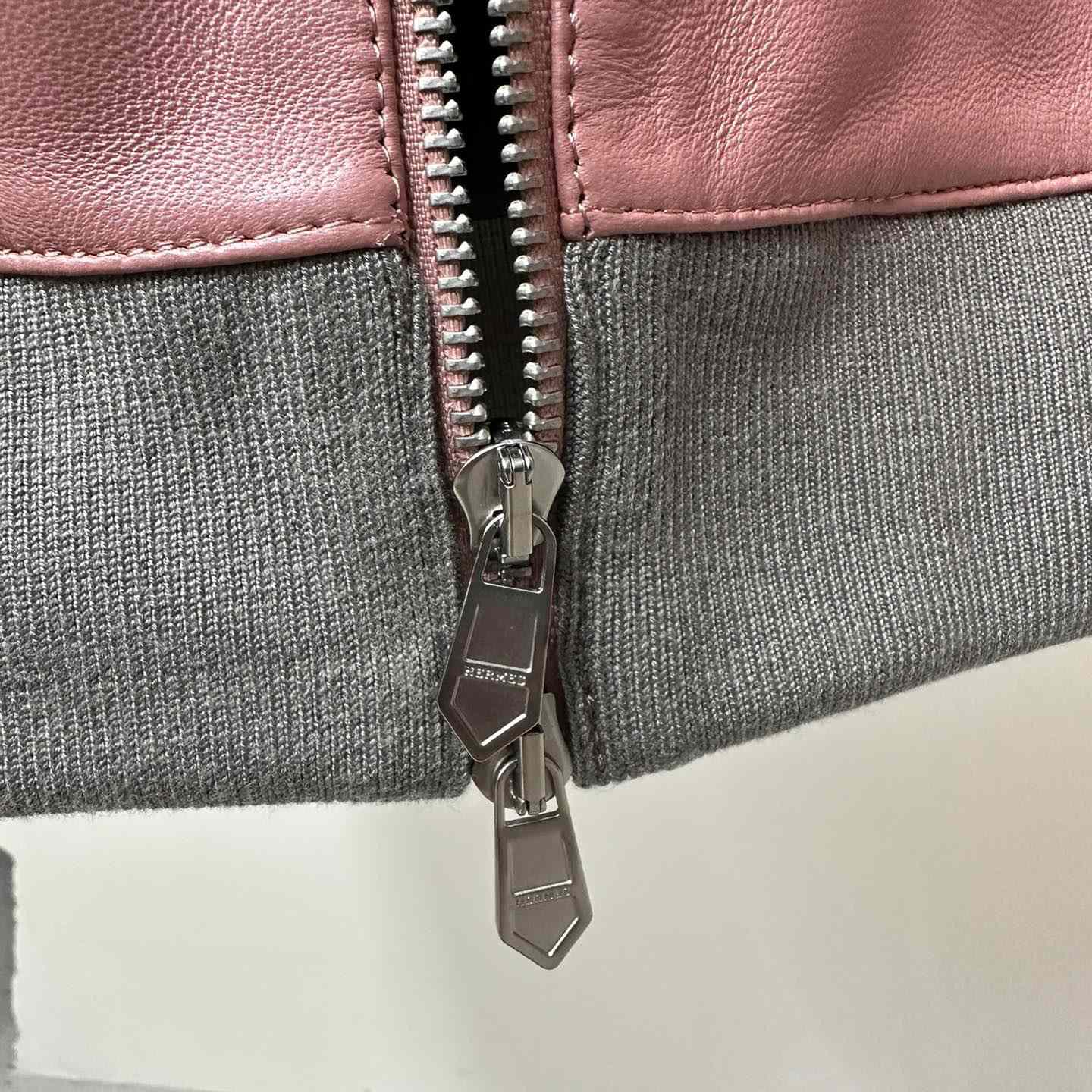 Hermes Jacket In Pink Calfskin - 