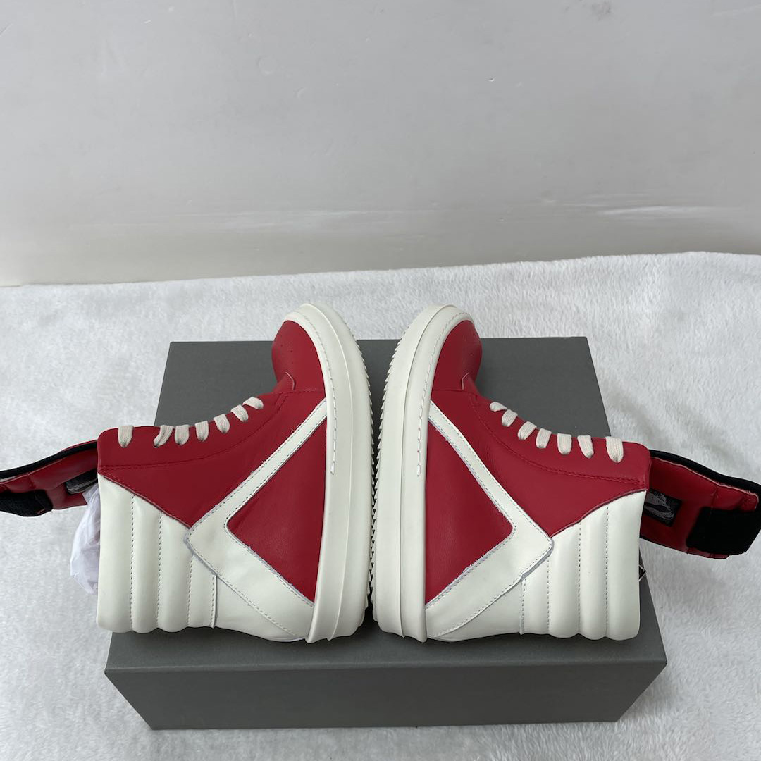 Rick Owens Red Geobasket High-Top Sneakers - 