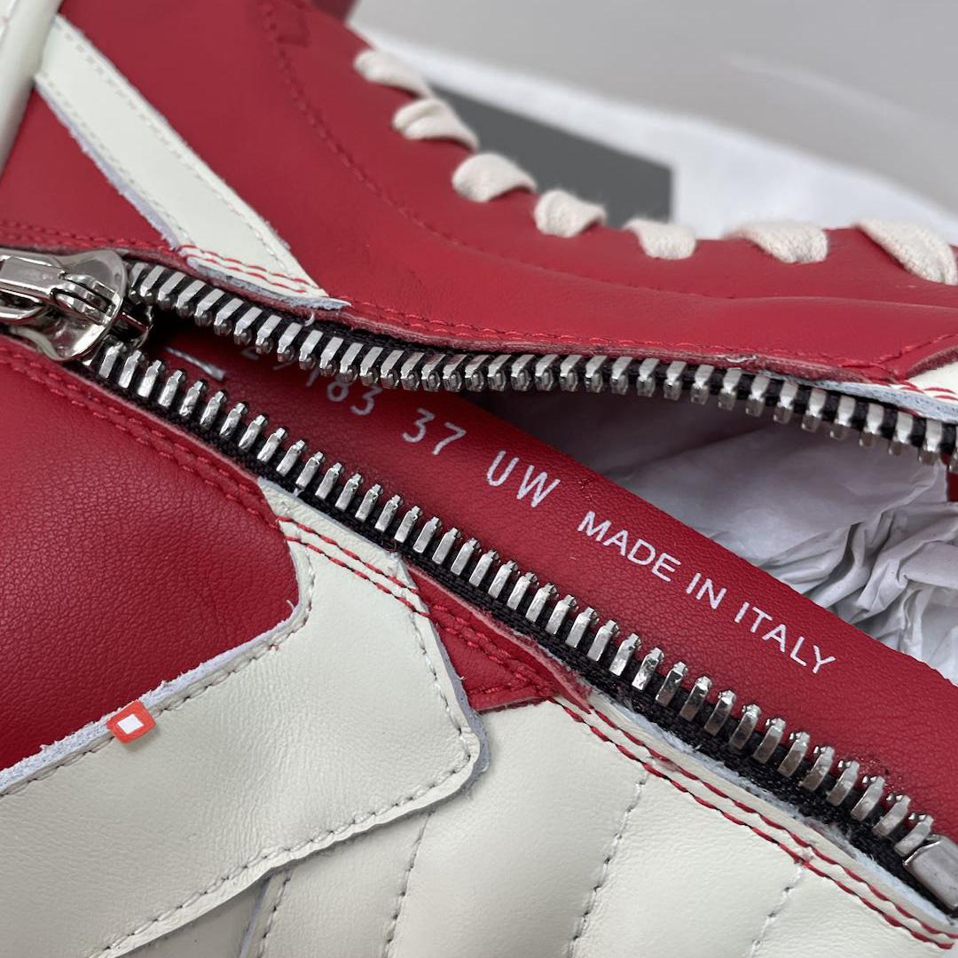 Rick Owens Red Geobasket High-Top Sneakers - 
