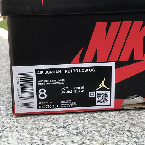 Air Jordan 1 Low “Atmosphere Grey” Sneaker      CZ0790-101 - 