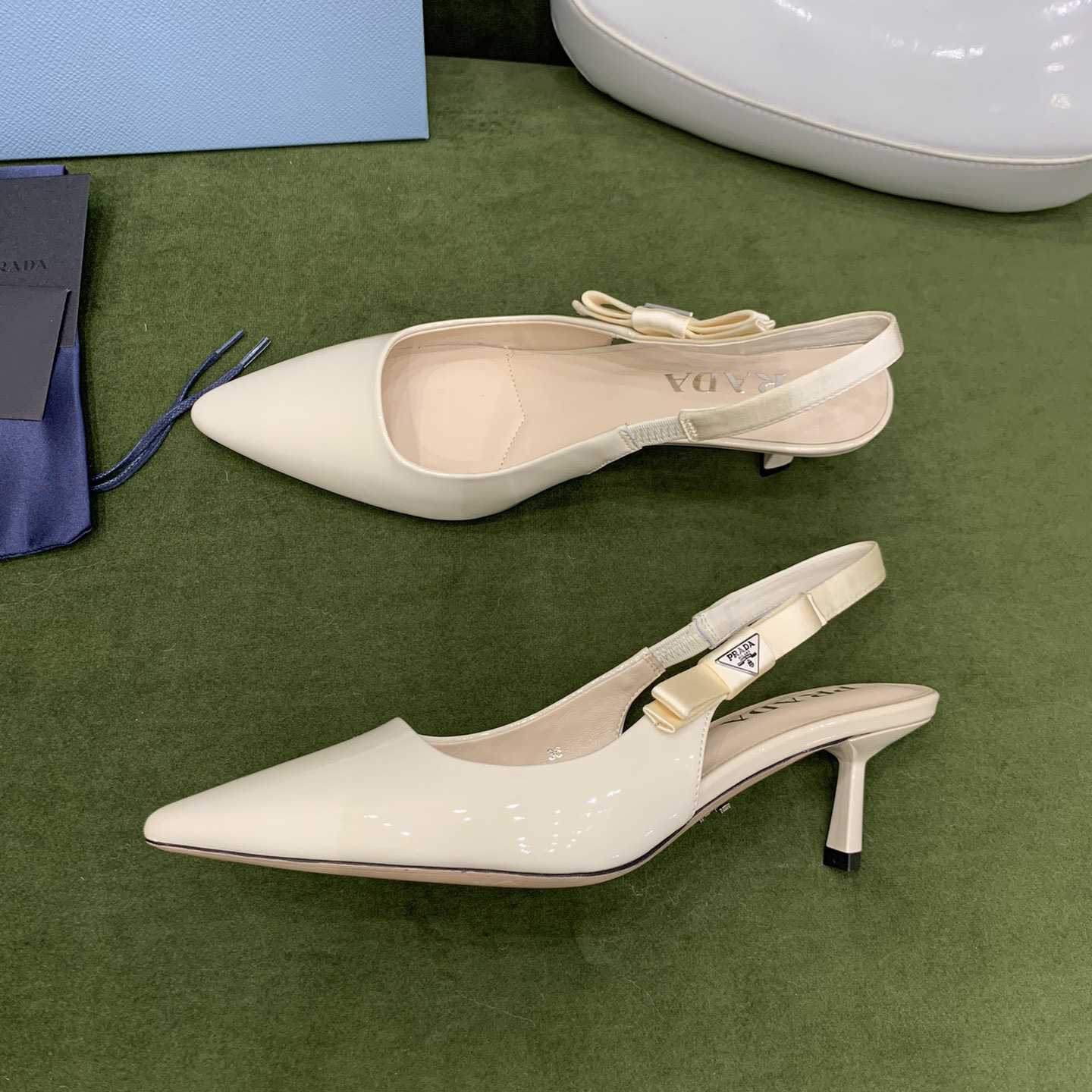 Prada Patent Leather Slingbacks - 