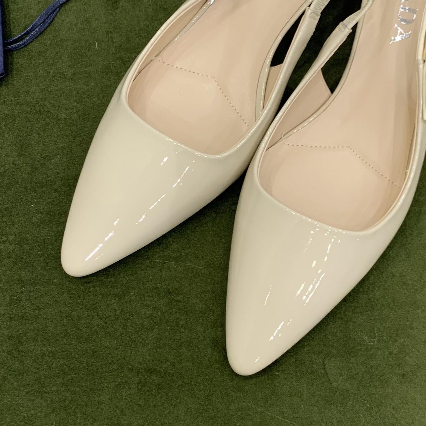 Prada Patent Leather Slingbacks - 