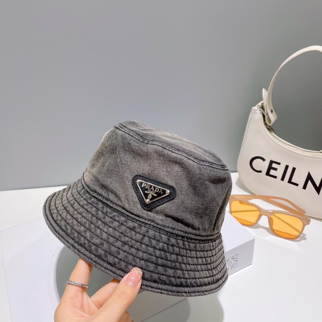 Prada Denim Bucket Hat - 