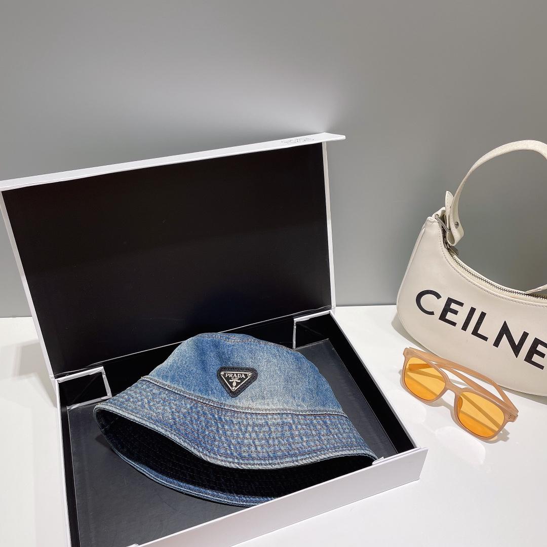 Prada Denim Bucket Hat - 