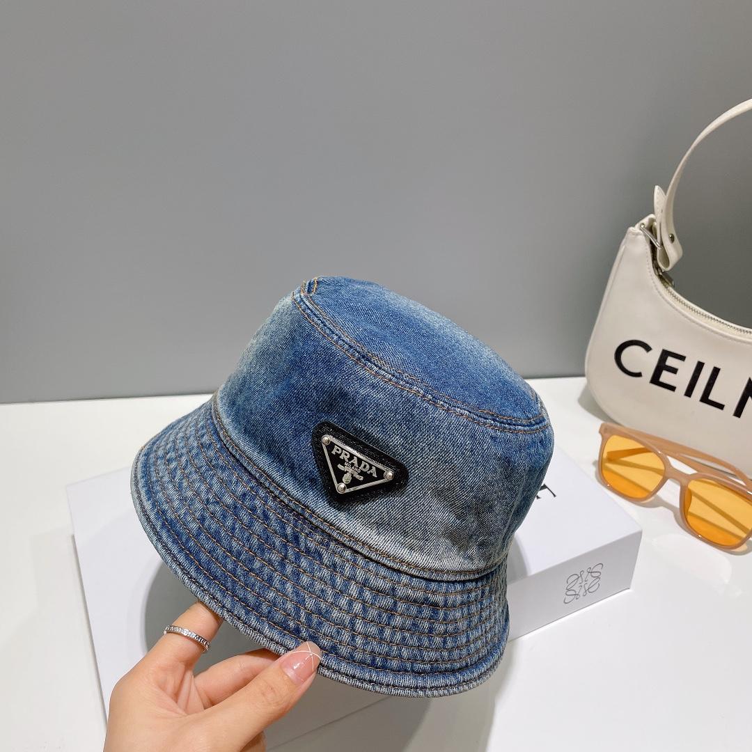 Prada Denim Bucket Hat - 