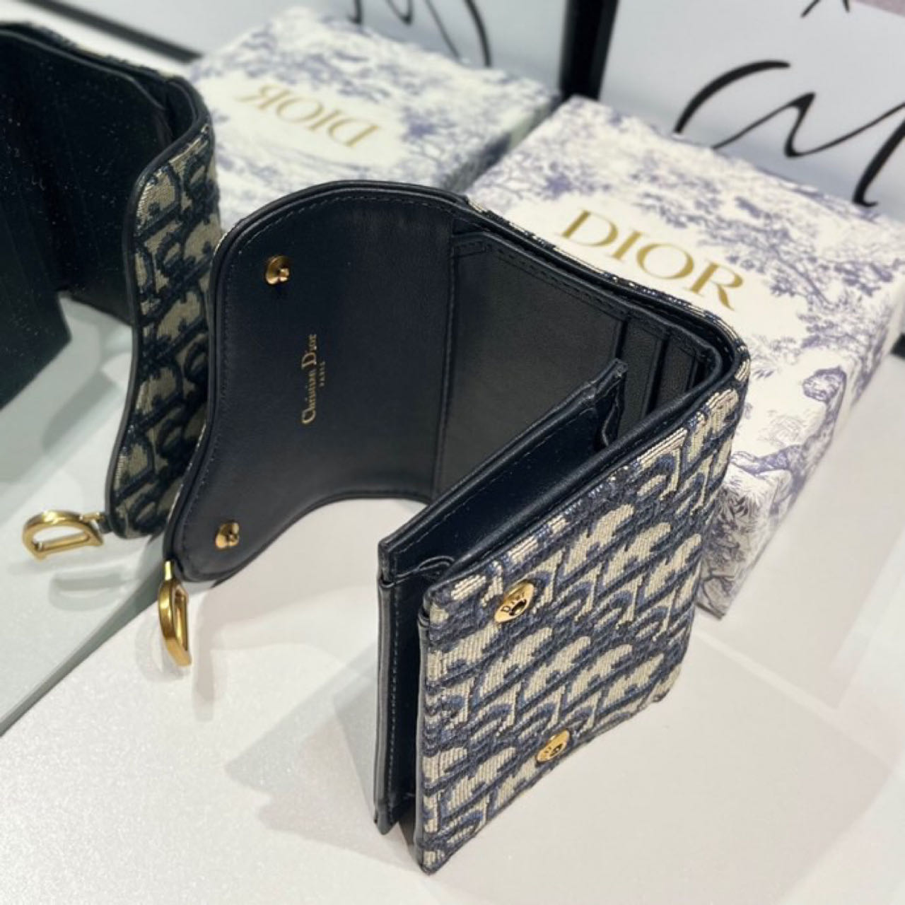 Dior  Saddle Lotus Wallet - 