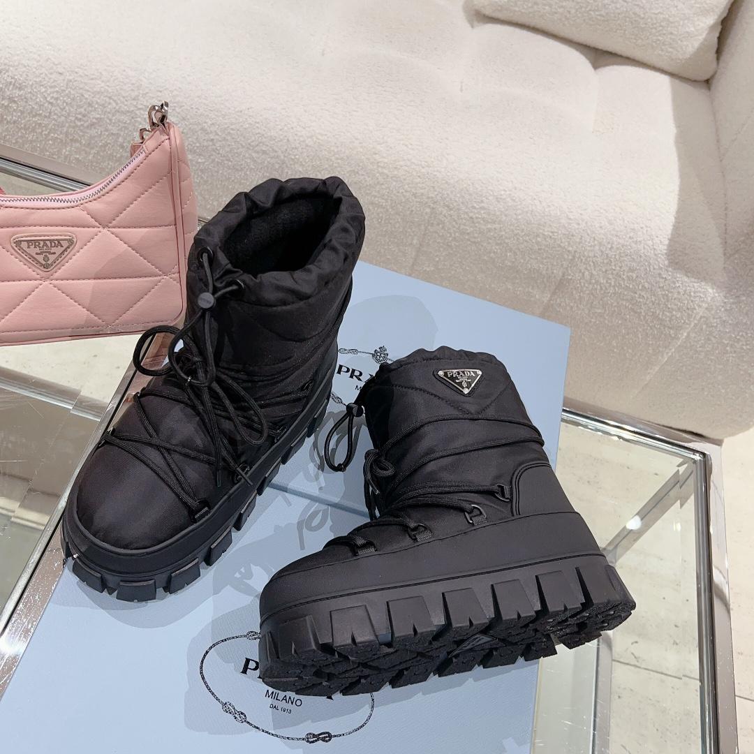 Prada Nylon Gabardine Après-ski Boots - 