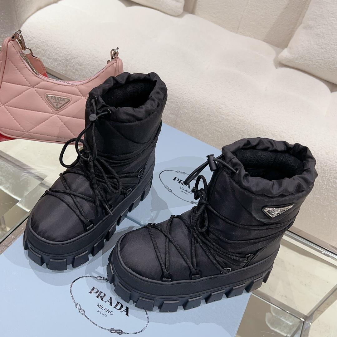 Prada Nylon Gabardine Après-ski Boots - 