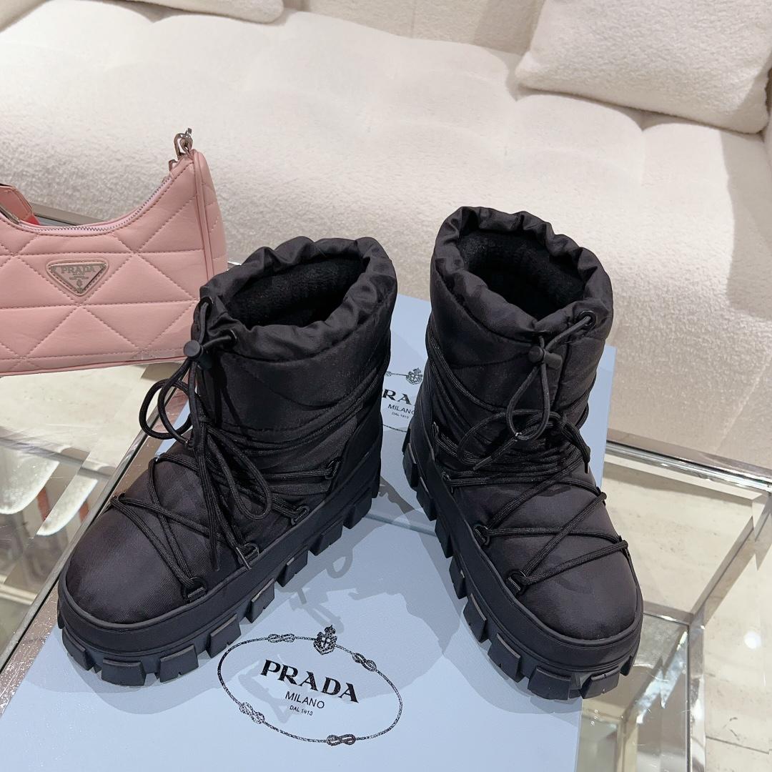 Prada Nylon Gabardine Après-ski Boots - 