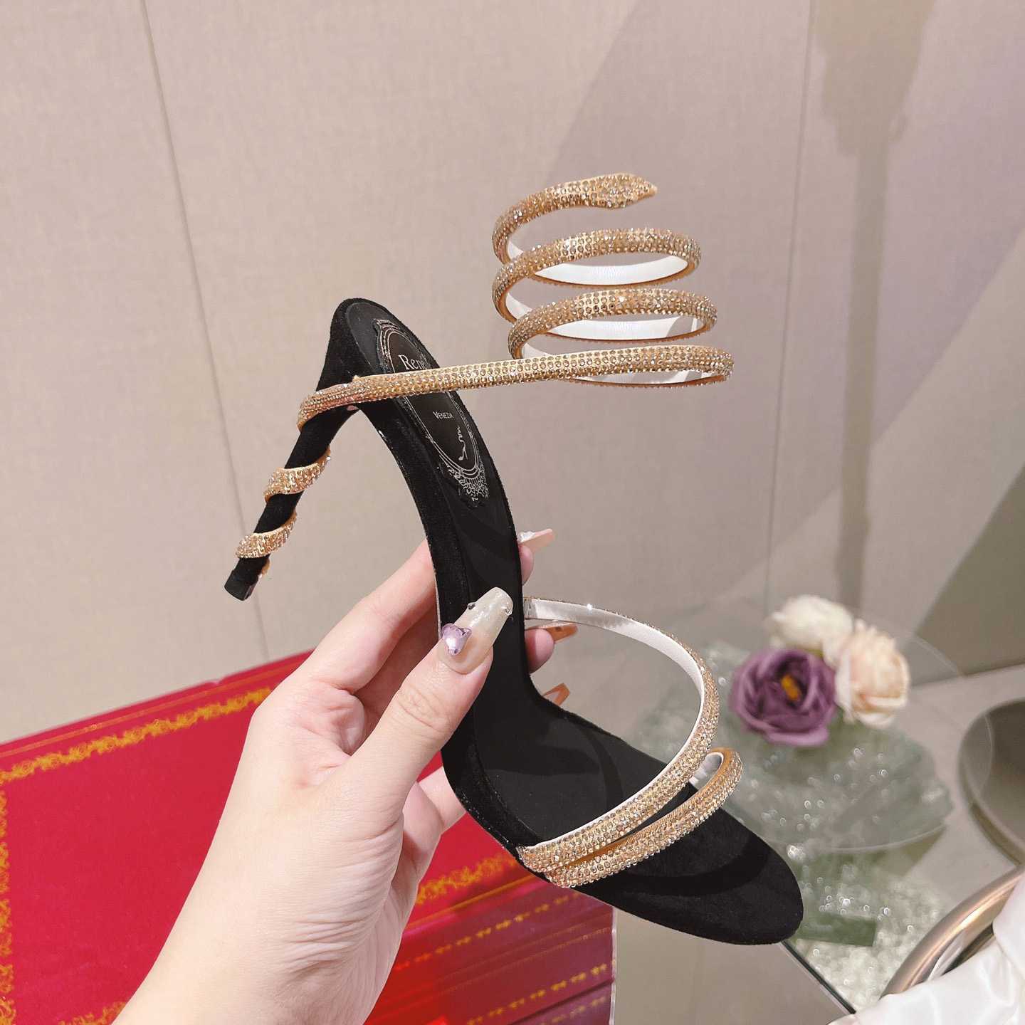 Rene Caovilla Snake Sandal - 