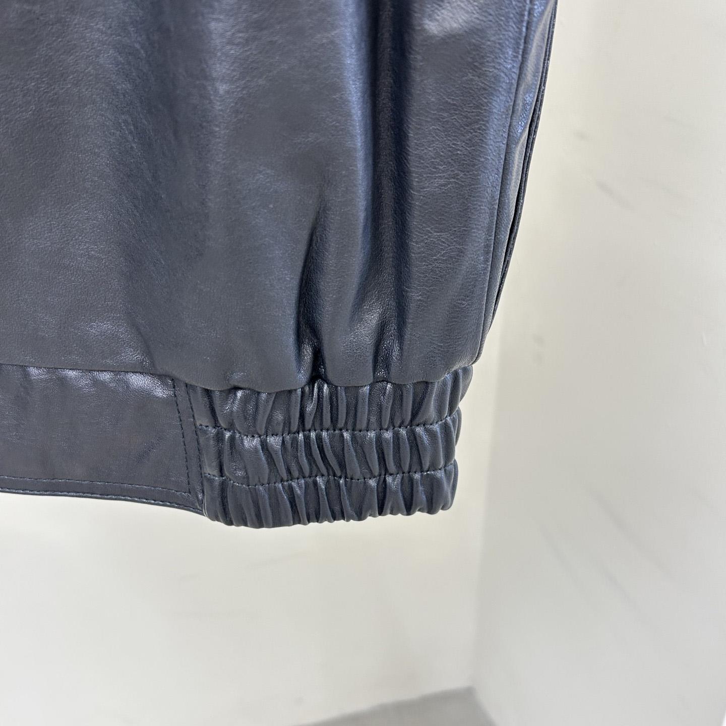 Saint Laurent Biker Jacket In Vintage Crinkled Lambskin - 