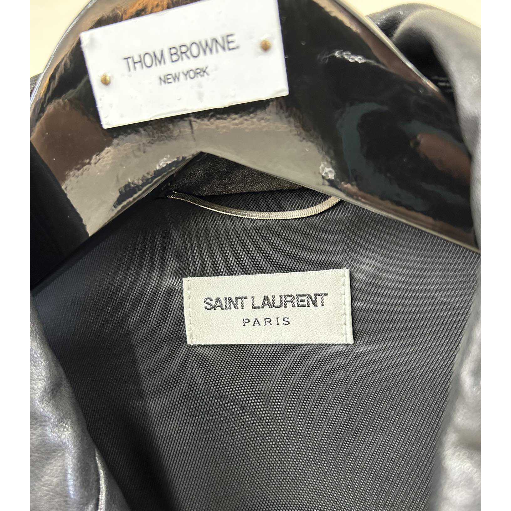Saint Laurent Biker Jacket In Vintage Crinkled Lambskin - 