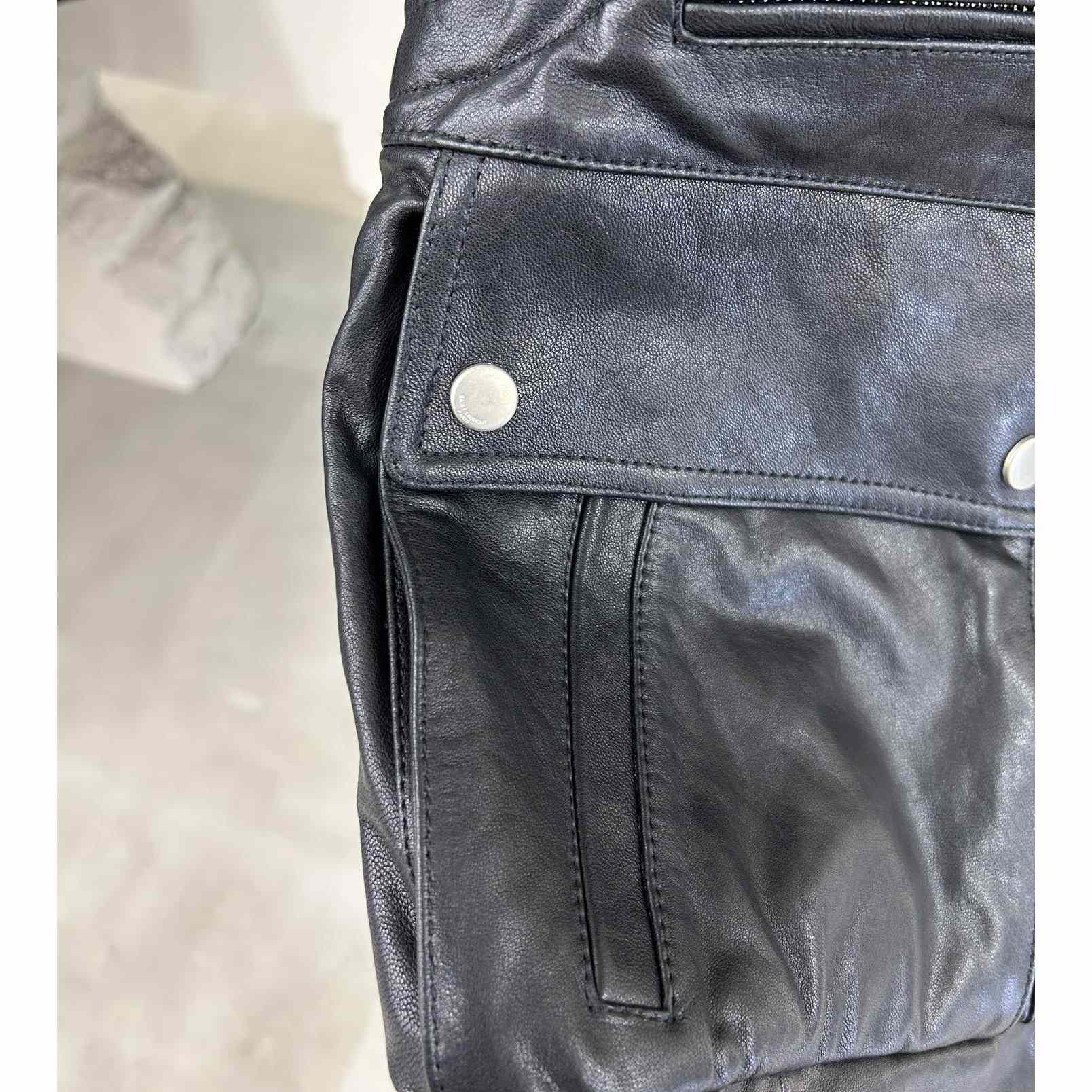 Saint Laurent Biker Jacket In Vintage Crinkled Lambskin - 