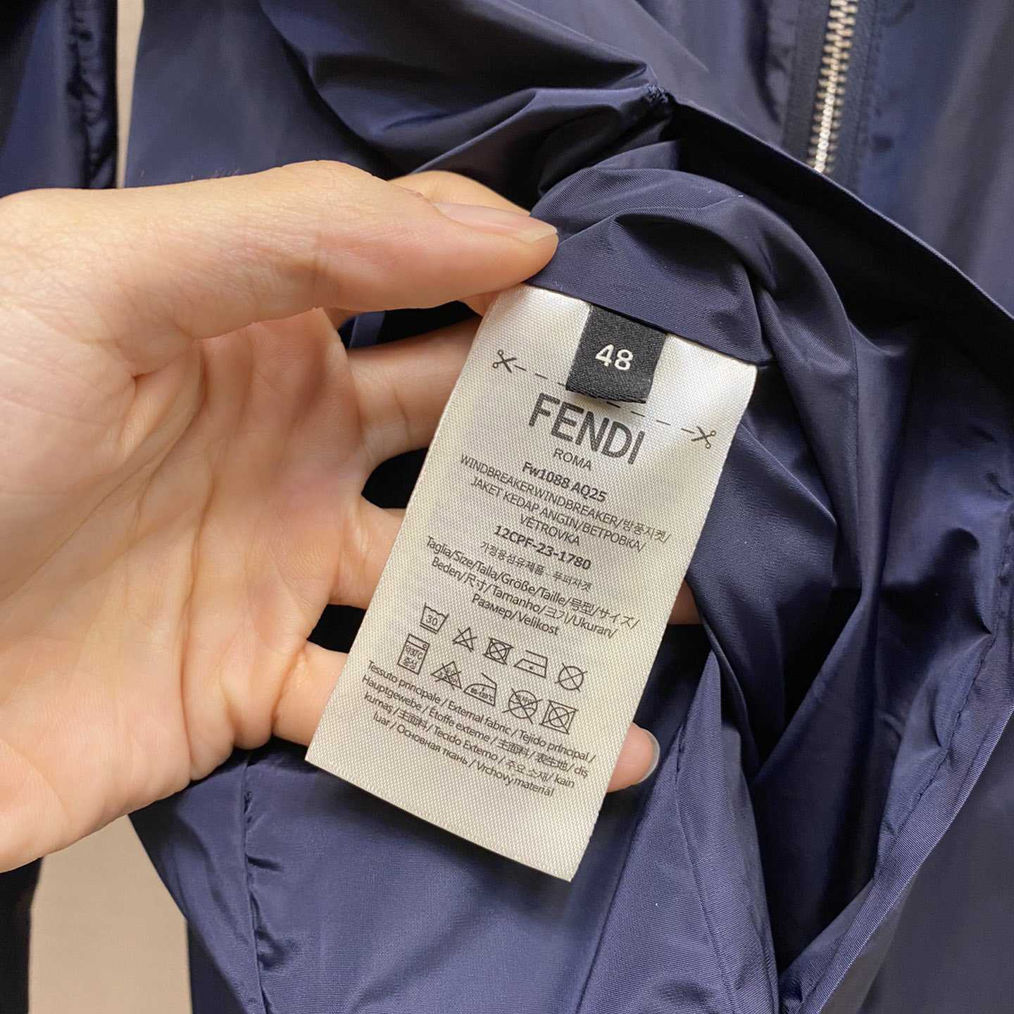 Fendi Blue Tech Fabric Jacket - 