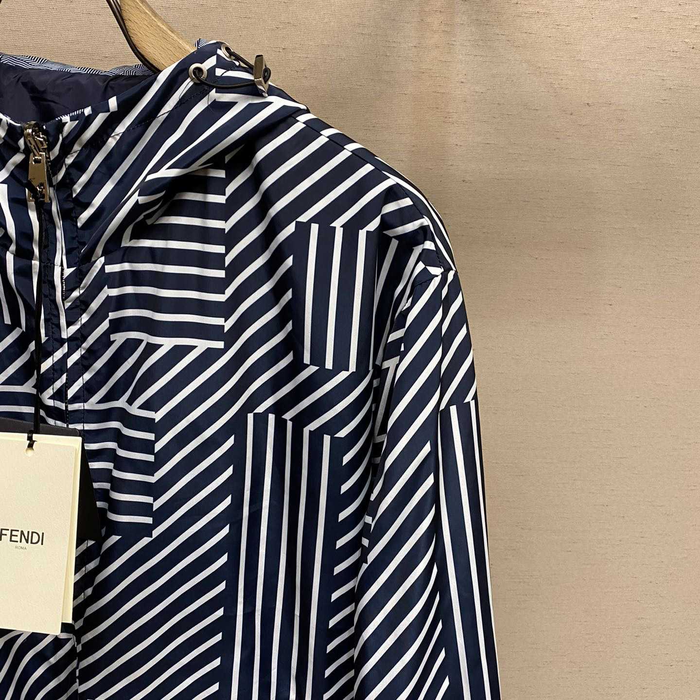 Fendi Blue Tech Fabric Jacket - 
