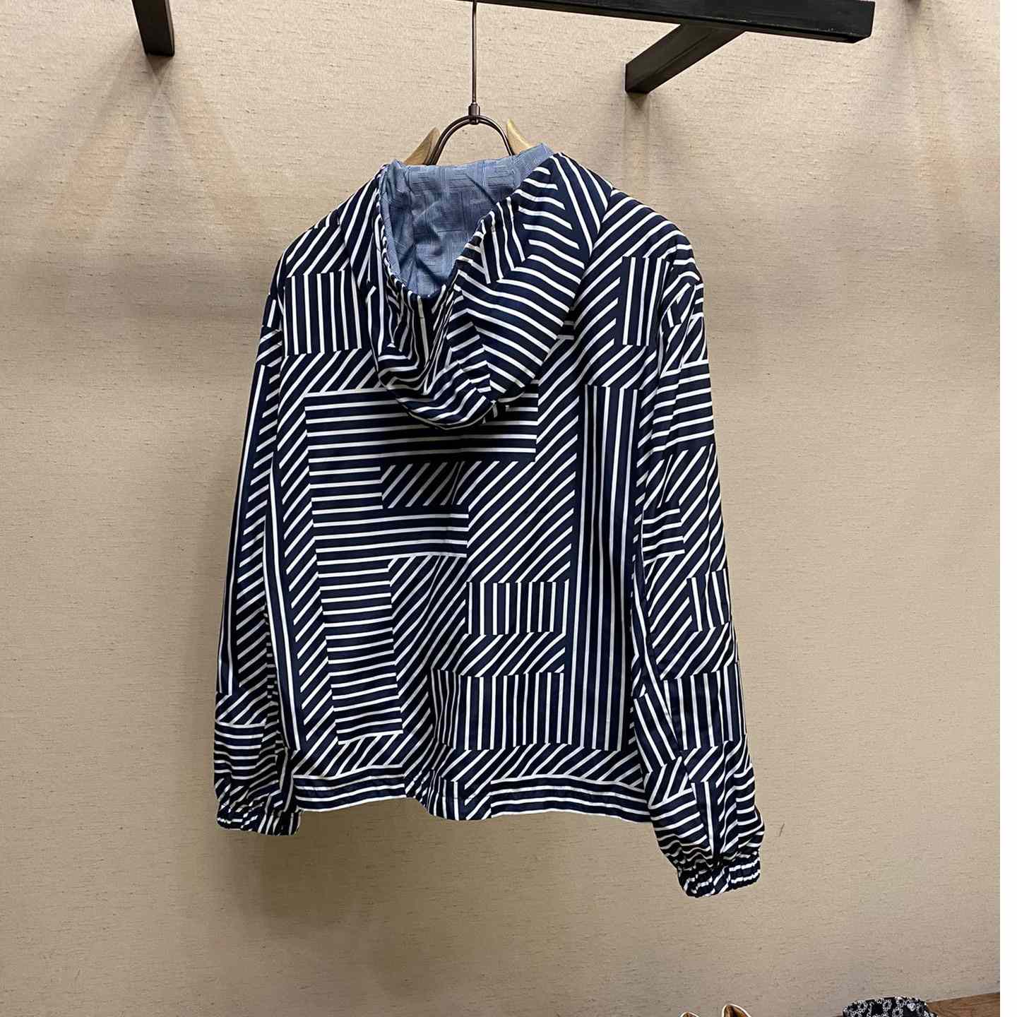 Fendi Blue Tech Fabric Jacket - 