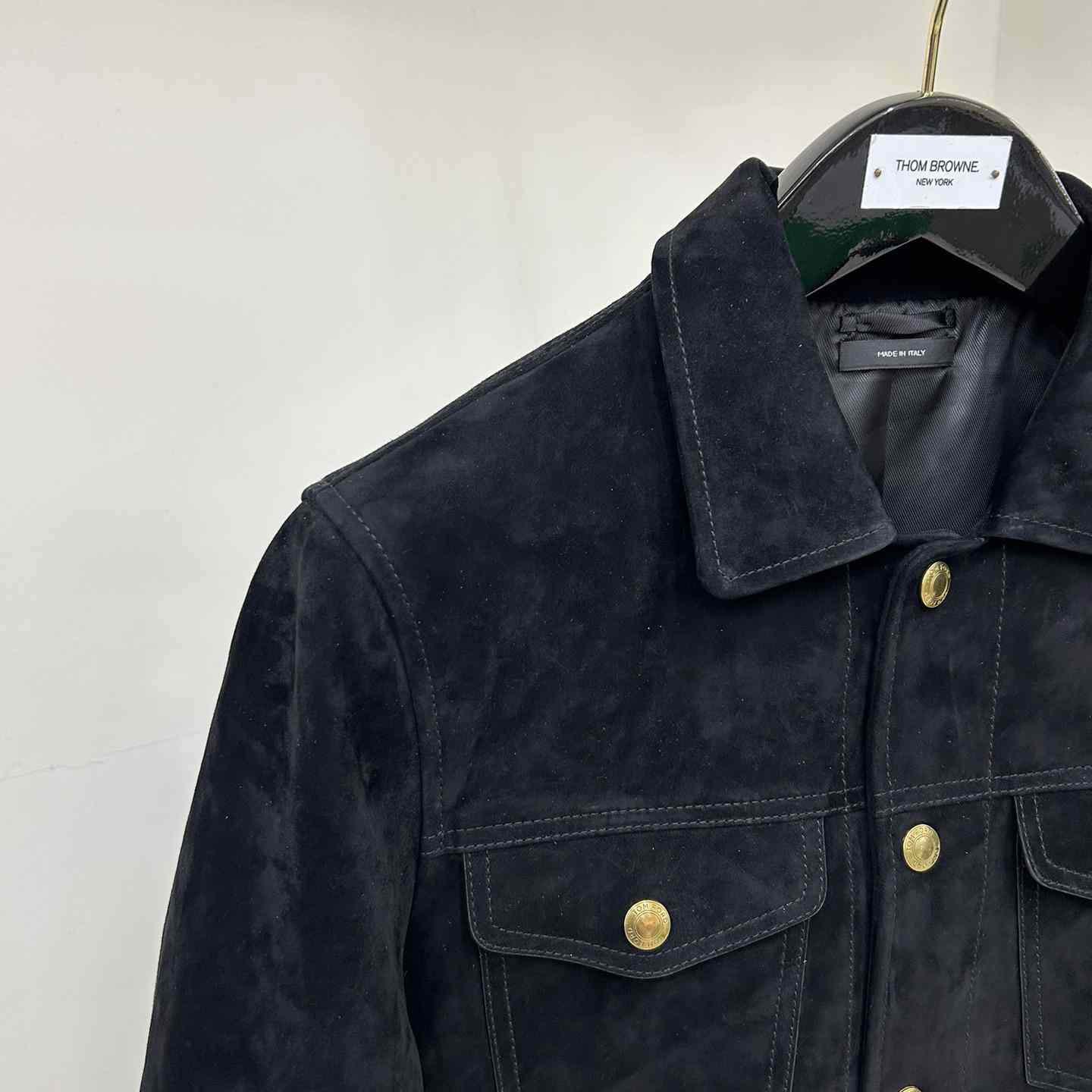 Tom Ford Cashmere Suede Shearling Trucker - DesignerGu
