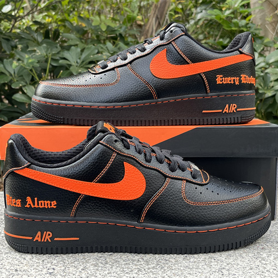 VLONE xNike Air Force 1Low orang Sneaker      AA5360-001  - 