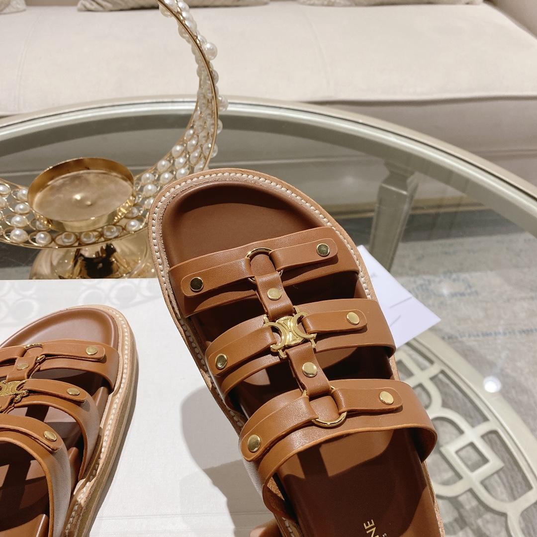 Celine Slides Tippi In Calfskin - 