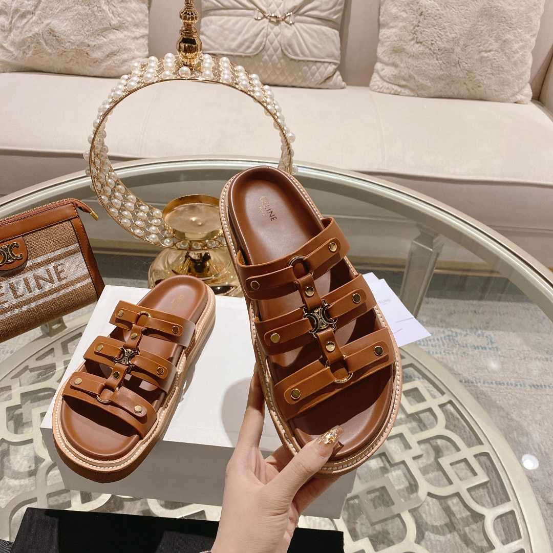 Celine Slides Tippi In Calfskin - 