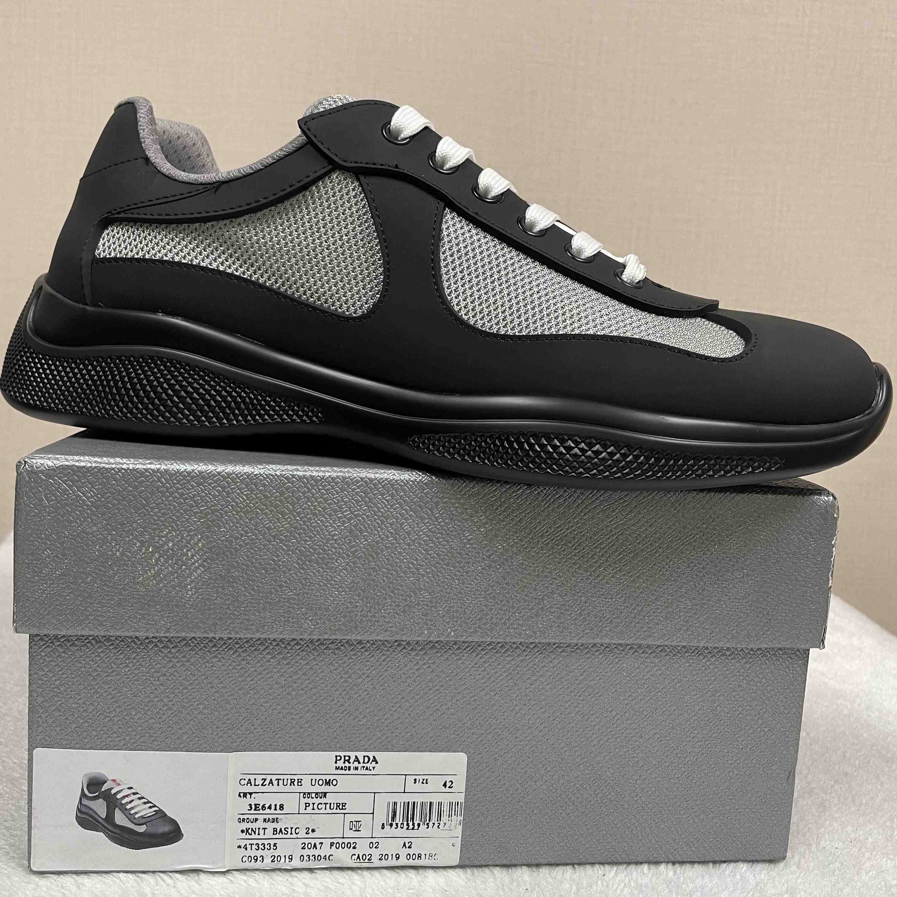 Prada America's Cup Soft Rubber And Bike Fabric Sneakers - 