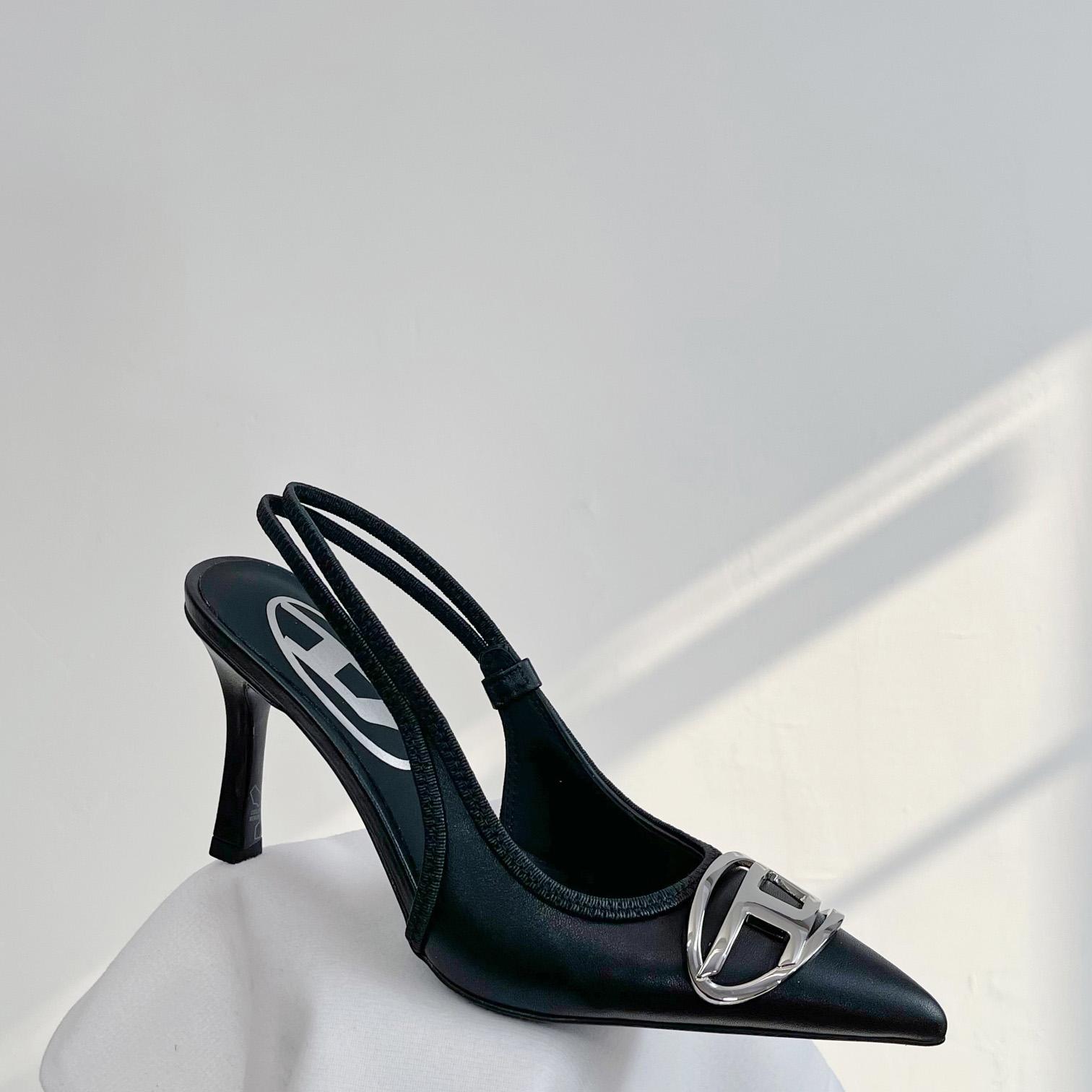 Diesel D-Venus SB - Slingback Pumps In Nappa Leather - 