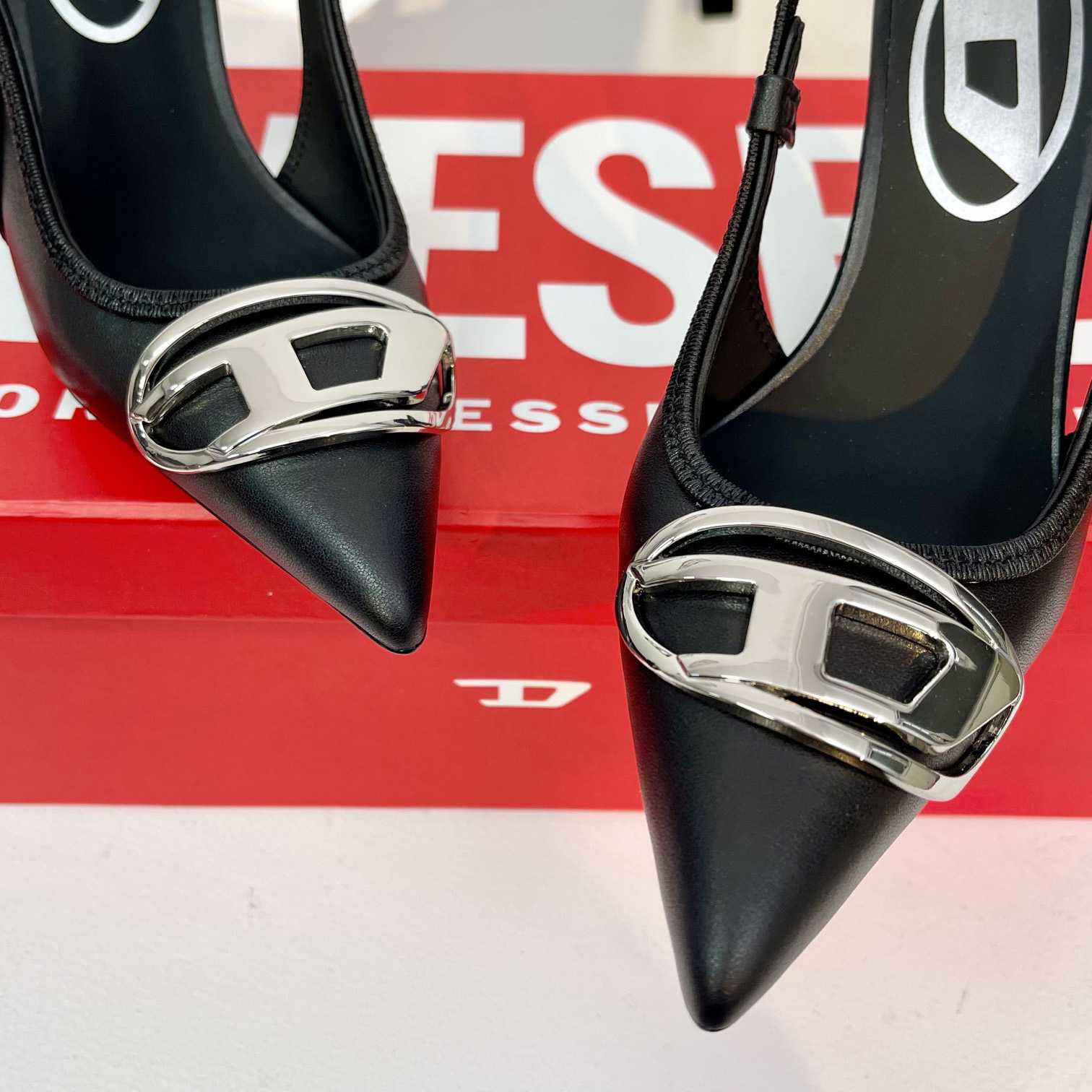 Diesel D-Venus SB - Slingback Pumps In Nappa Leather - 