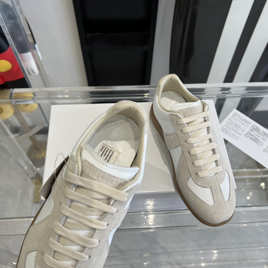 Maison Margiela Suede And Fabric Sneakers - 
