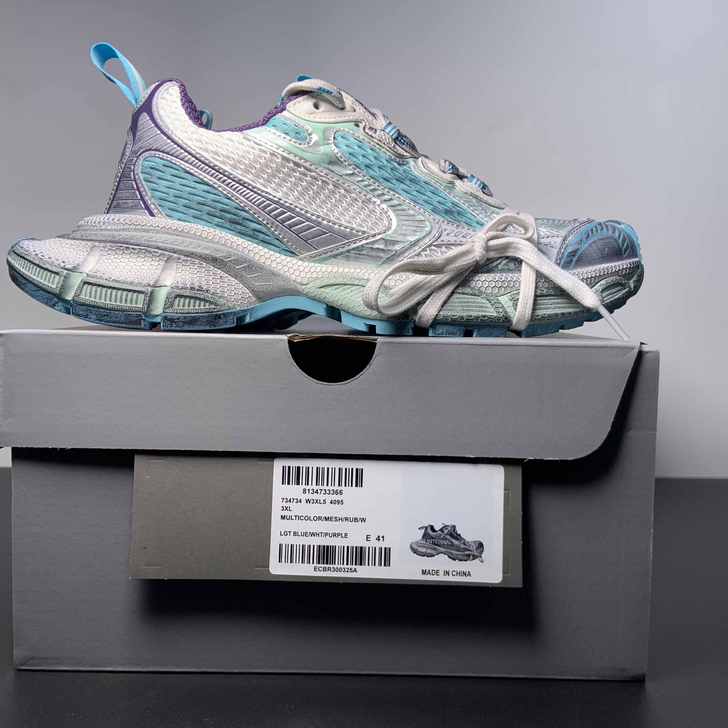 Balenciaga 3XL Sneaker In Light Blue/White/Purple  - 