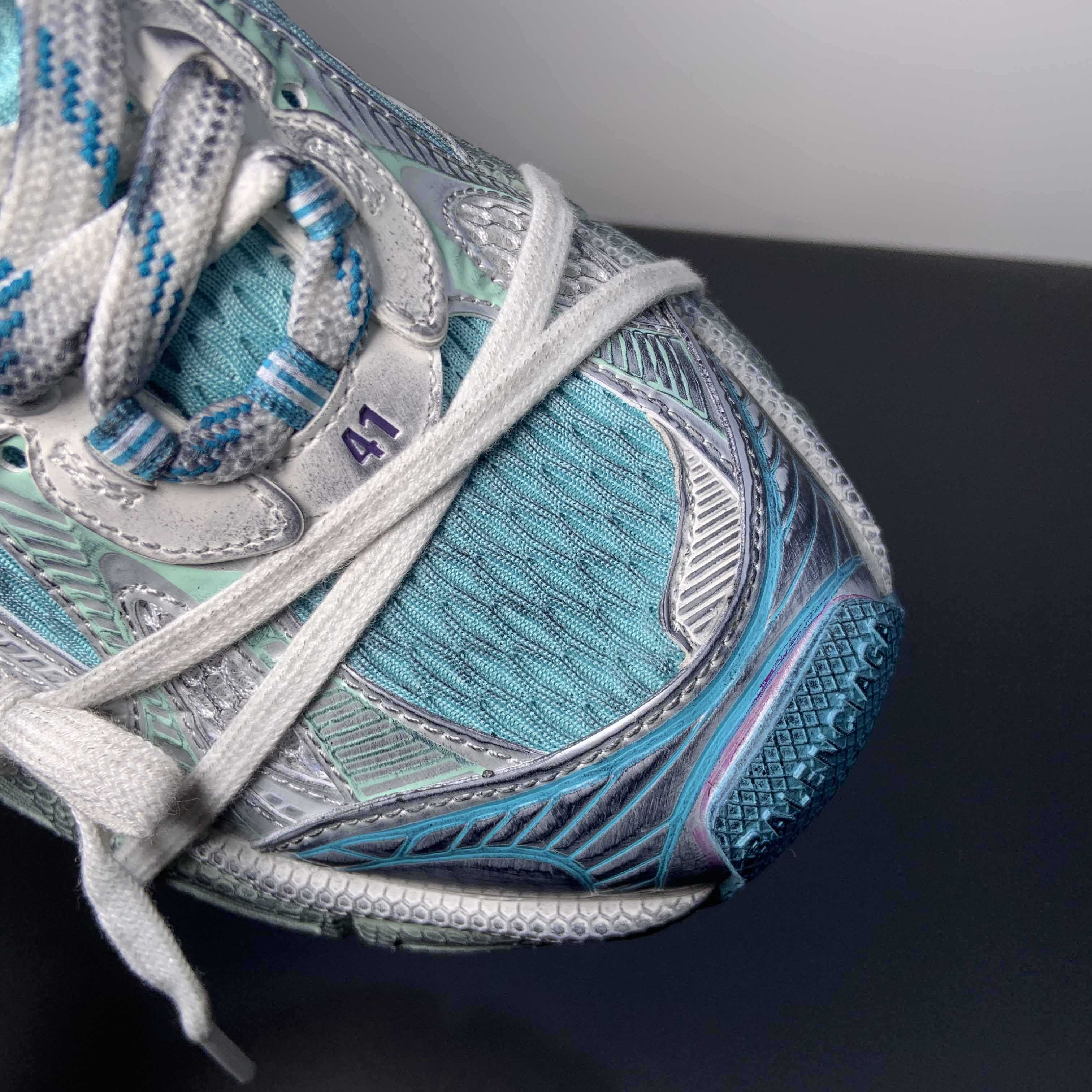 Balenciaga 3XL Sneaker In Light Blue/White/Purple  - 