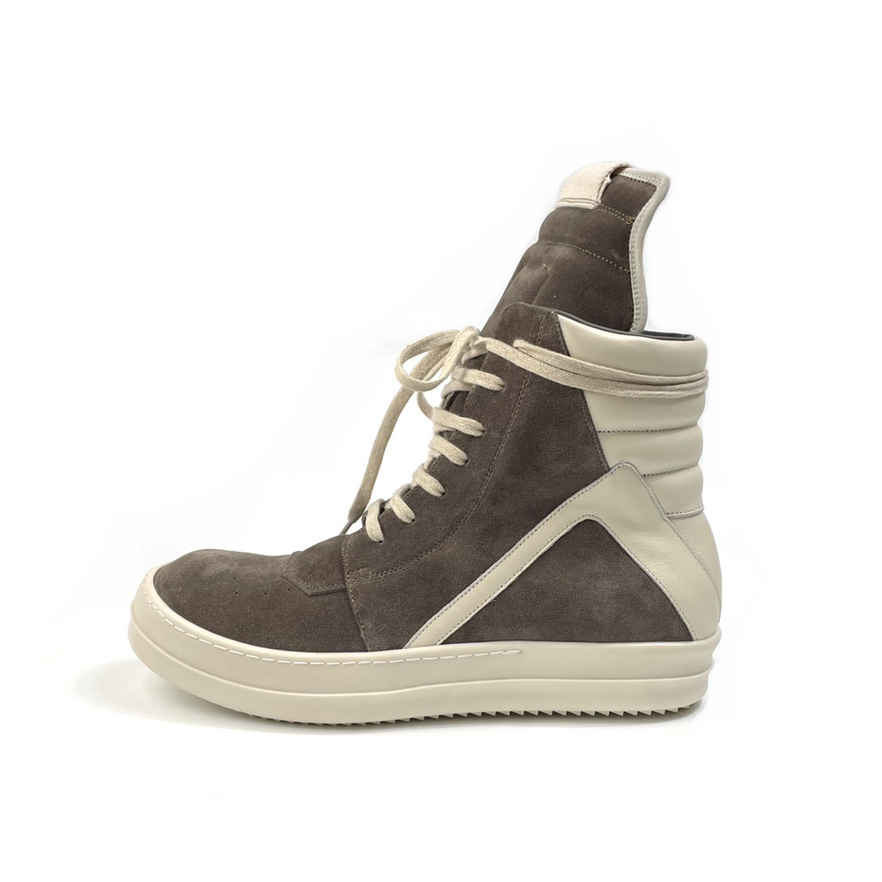 Rick Owens Geobasket Lace-up Suede High-top Trainers - 