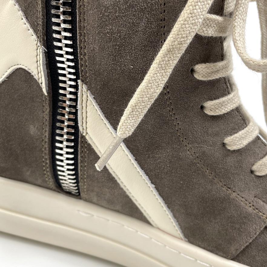 Rick Owens Geobasket Lace-up Suede High-top Trainers - 
