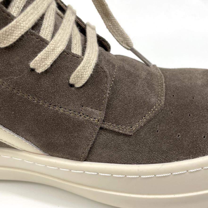 Rick Owens Geobasket Lace-up Suede High-top Trainers - 