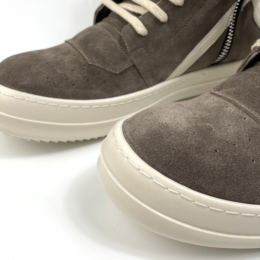 Rick Owens Geobasket Lace-up Suede High-top Trainers - 